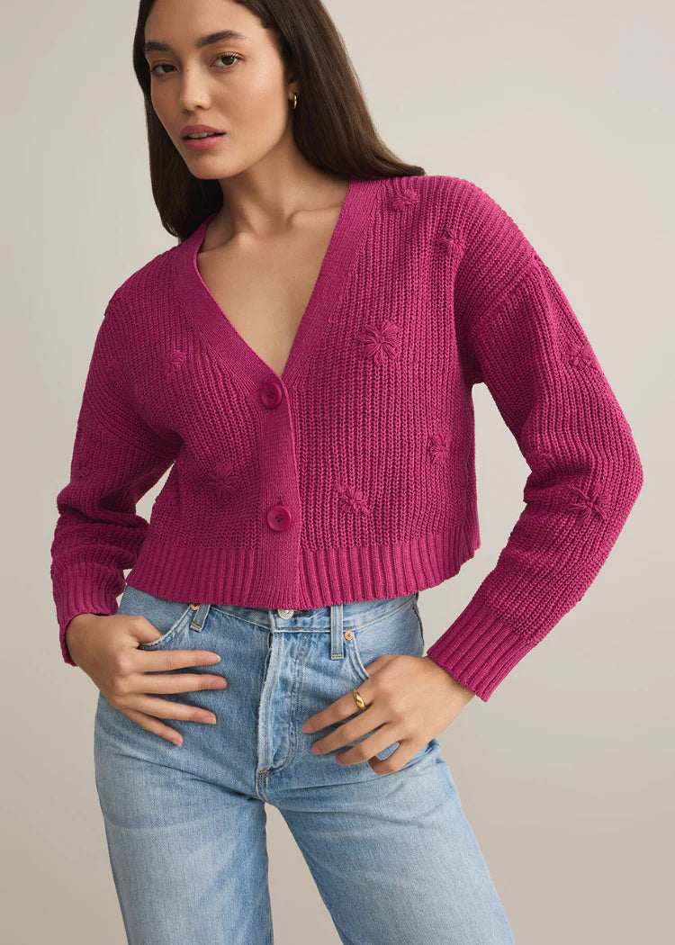 MAGENTA FLEUR CARDIGAN