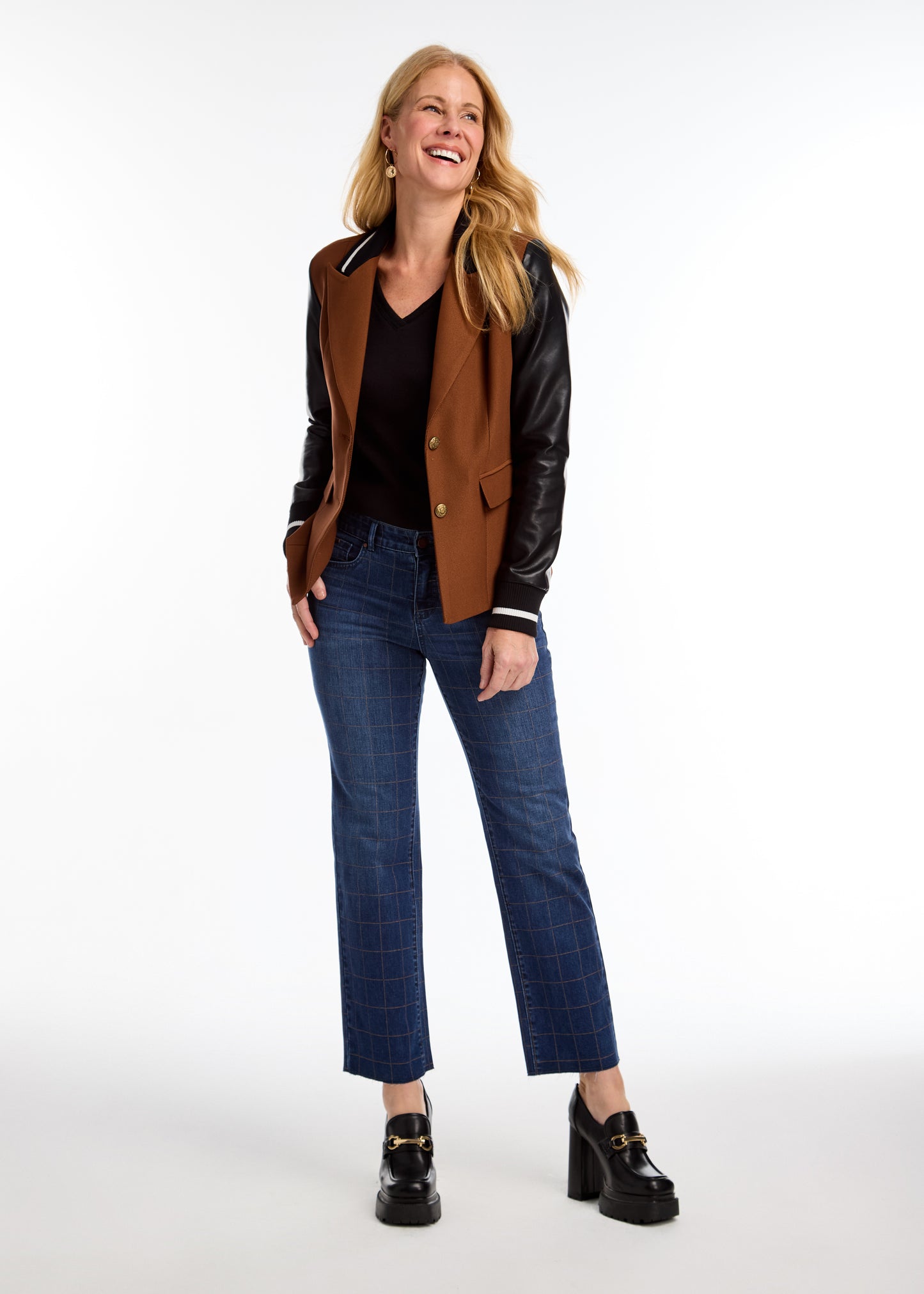ESPRESSO MIXED MEDIA BLAZER