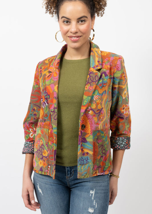 FALL CORDUROY PRINT JACKET