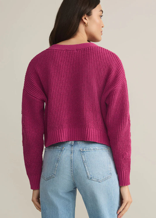 MAGENTA FLEUR CARDIGAN