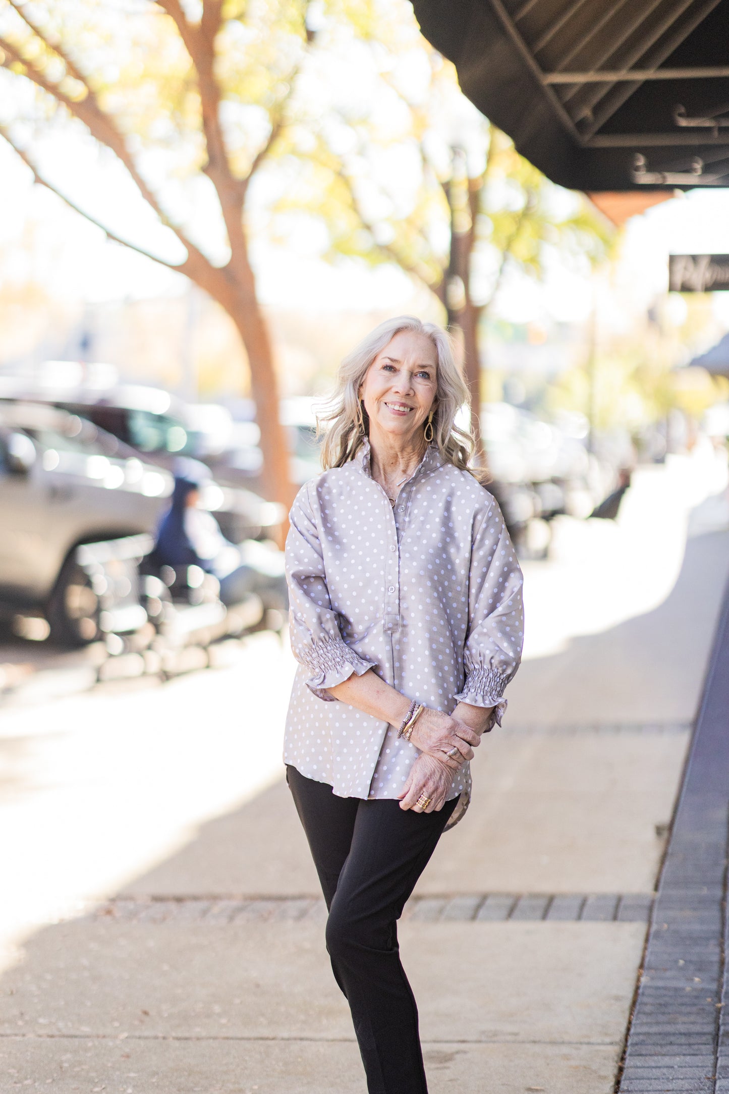 KIMBERLY CEMENT POLKADOT TOP