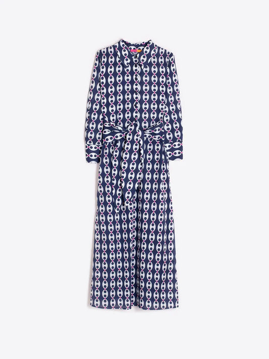 NAVY BLUE CHAIN PRINT