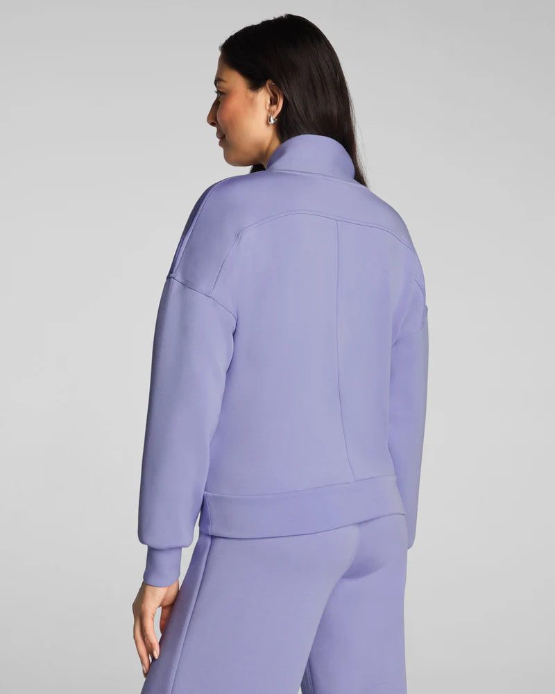 SPANX SHAWL COLLAR HALF ZIP ANEMONE