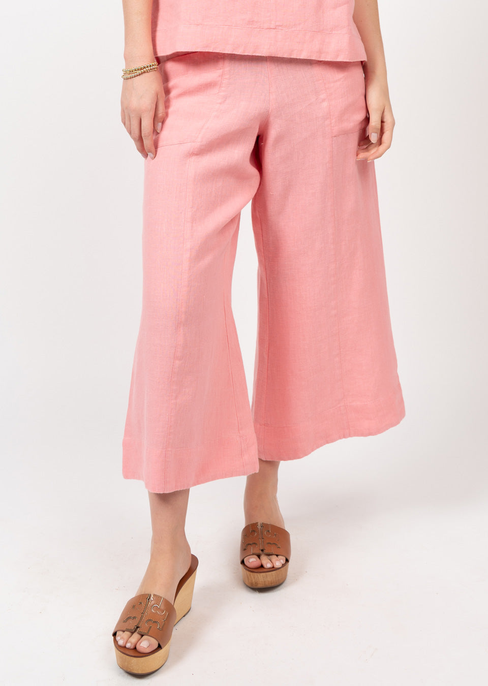 GERANIUM LINEN SLOUCH PANTS