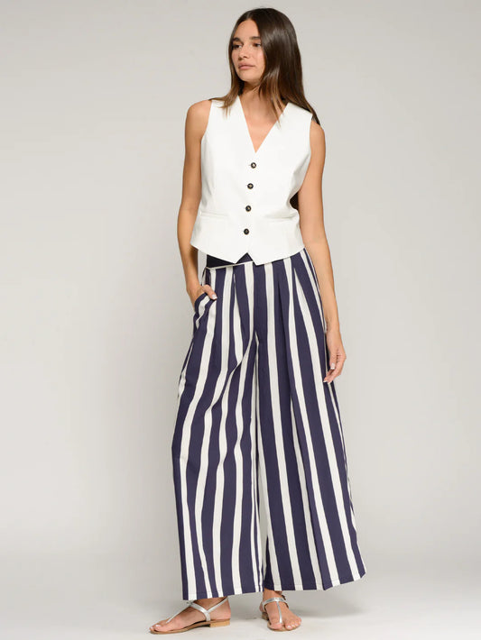 STRIPED FLUID PANT