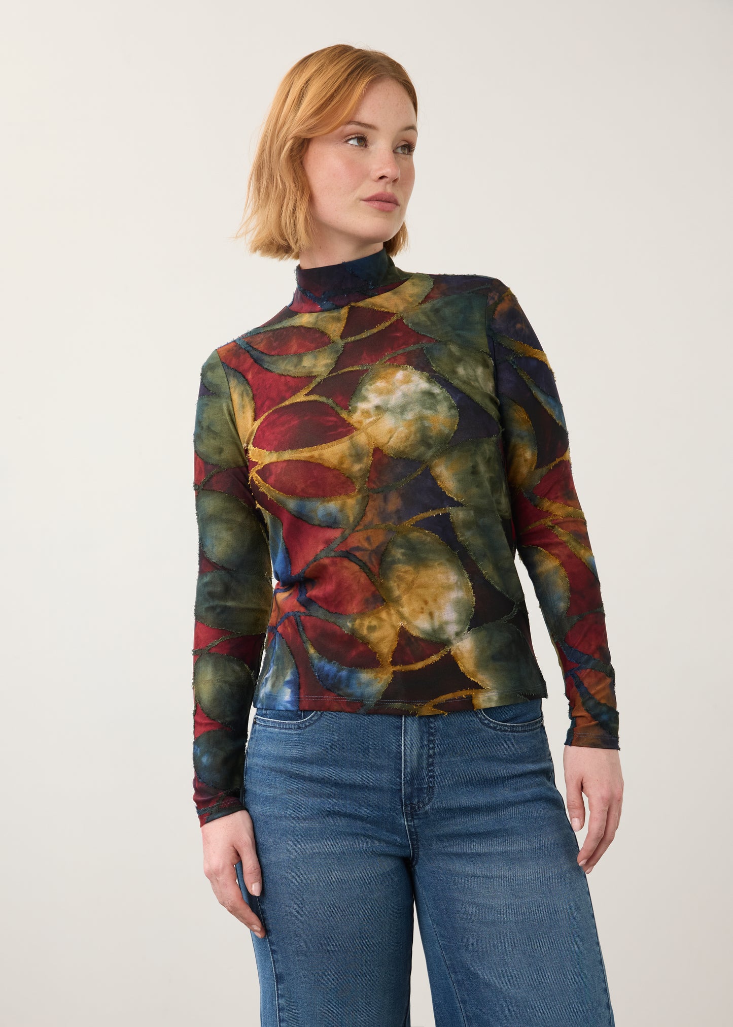 AUTUMN LONG SLEEVE MOCK NECK TOP
