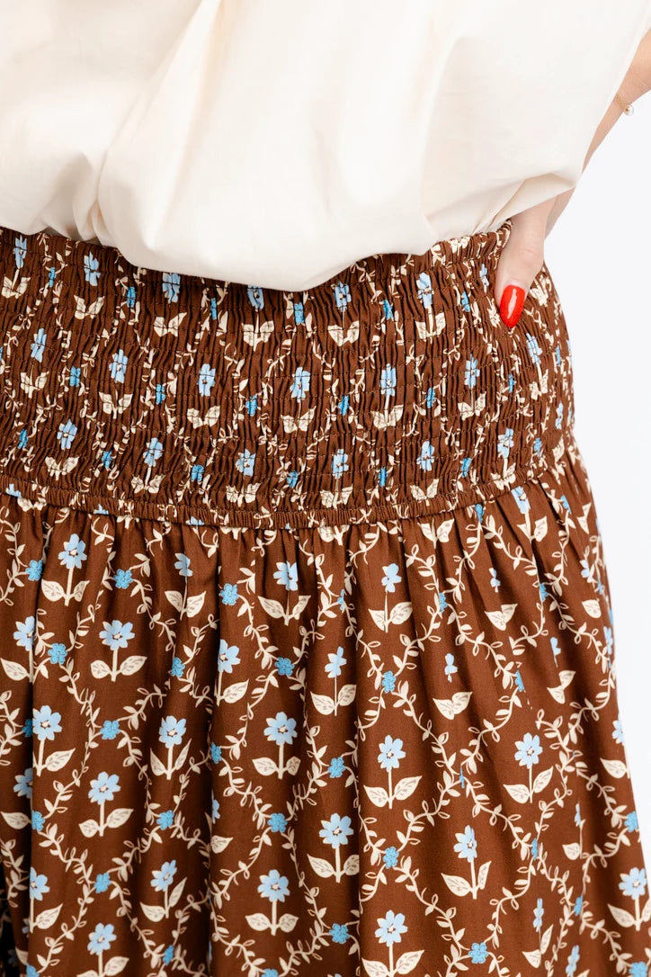 FLORAL SMOCK MAXI