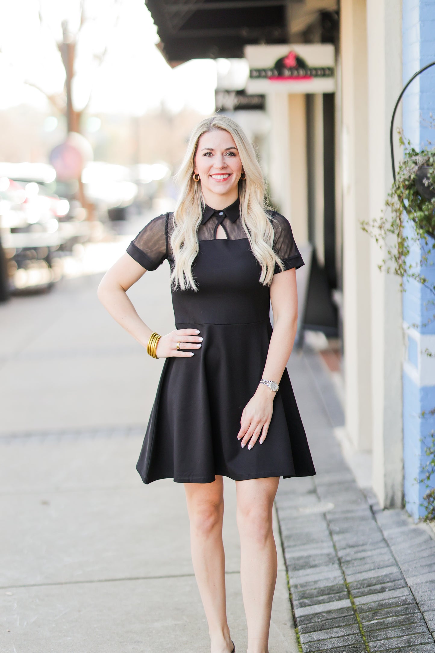 CAYLA DRESS IN BLACK DIAMOND
