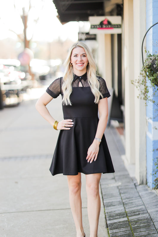 CAYLA DRESS IN BLACK DIAMOND