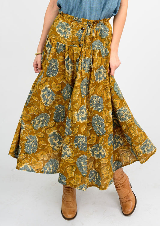 HYDRANGA BUTTON SKIRT