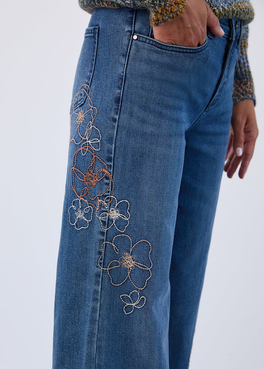 CHRISTINA FLOWER STICH PANT