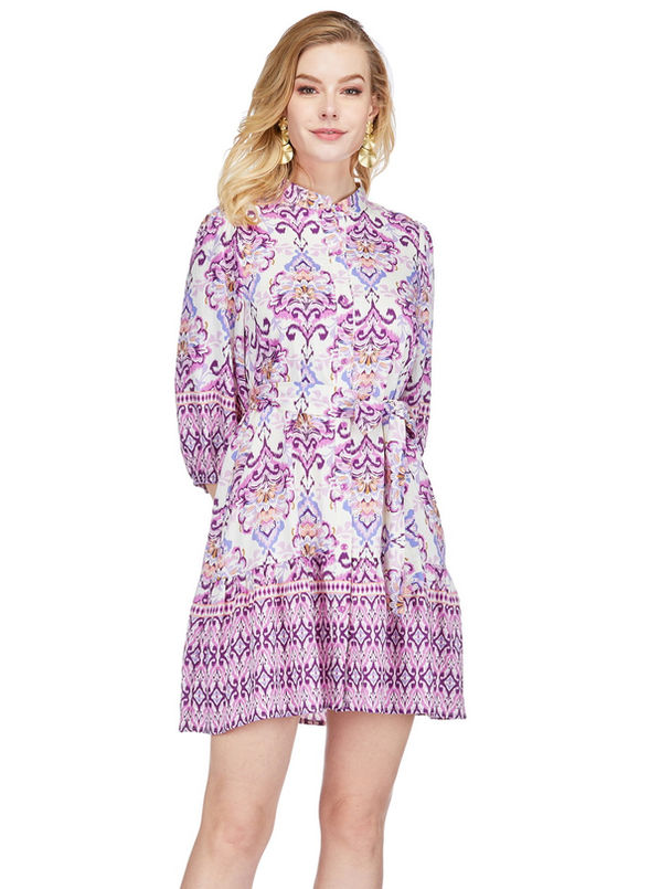 PURPLE IRIS SHIRT DRESS