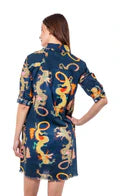 NAVY DRAGON CHATHAM DRESS
