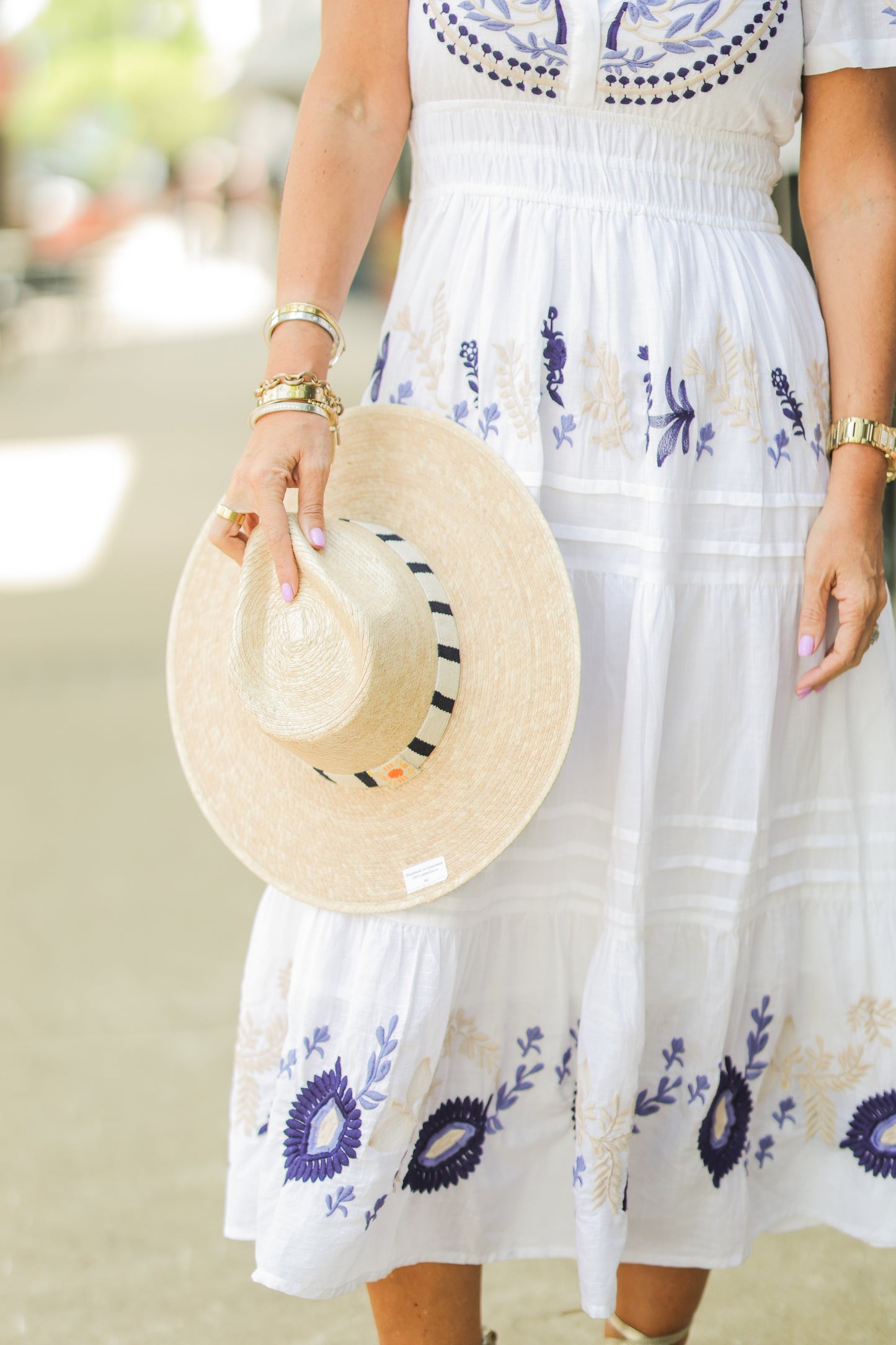 PARADISE BLUE WHITE MAXI