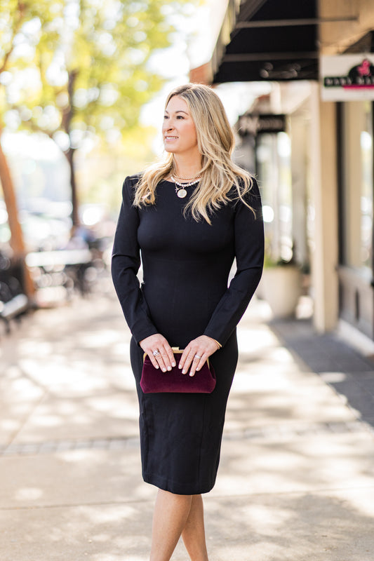 SPANX LONGSLEEVE LOW BACK DRESS