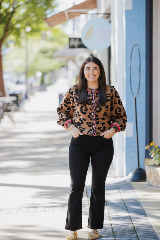 LEOPARD COLSON CARDIGAN