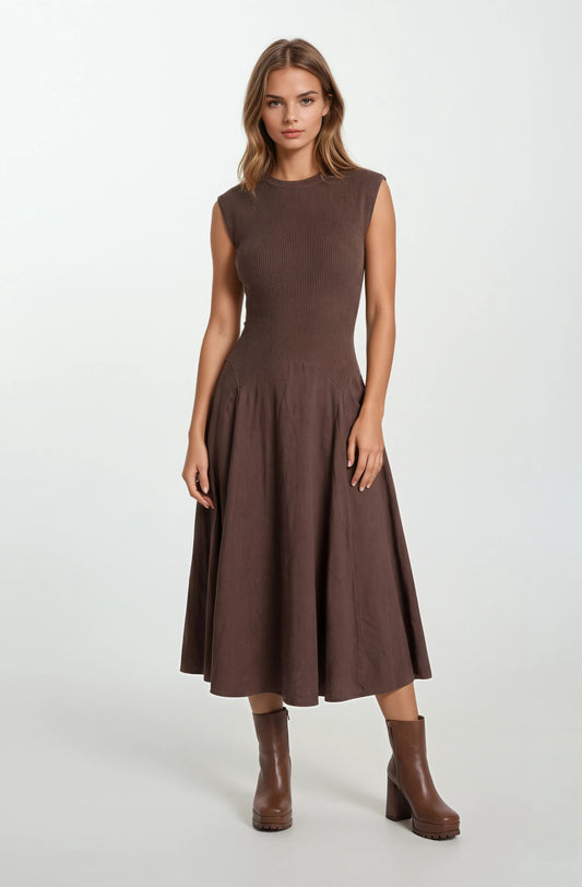 CHESTNUT LIORA DRESS