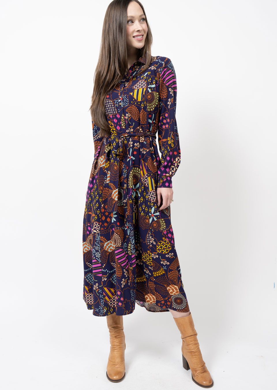 RICHLAND MIDNIGHT SHIRT DRESS