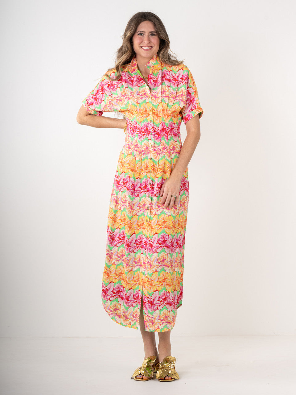 GEORGIA DRESS IN AZALEA