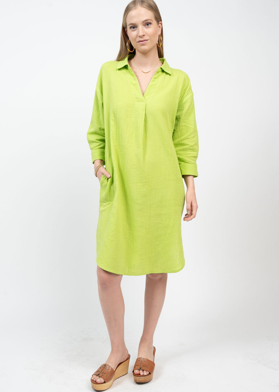 LIME POPOVER TUNIC