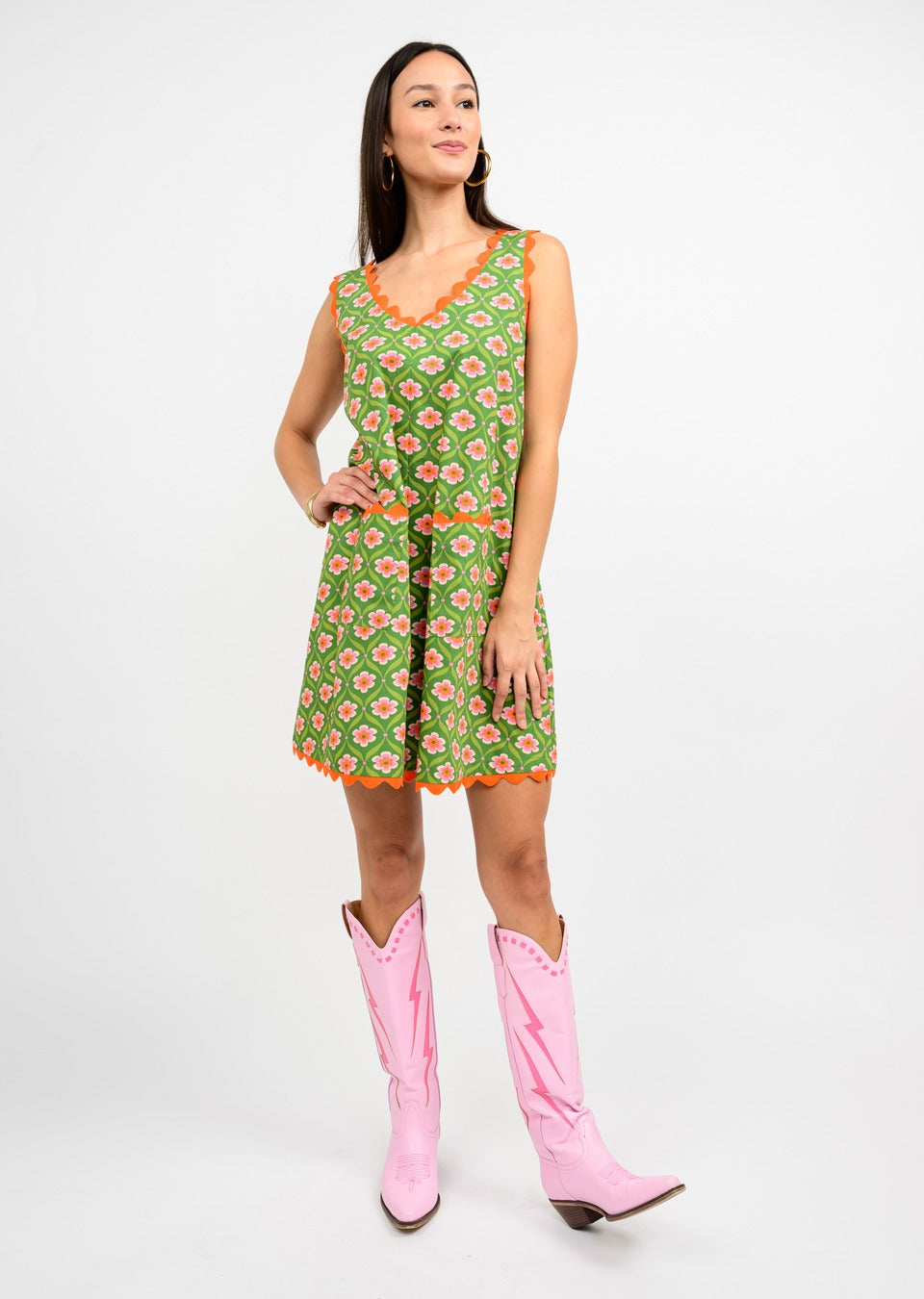 FLOWERING WAVES DRESS