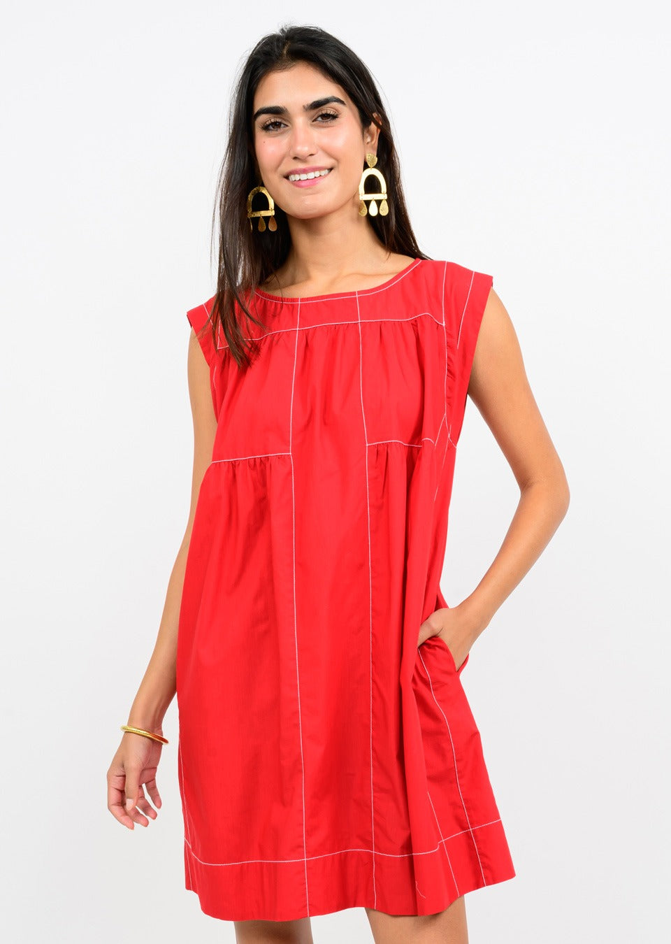 ROJO STITCHED DRESS