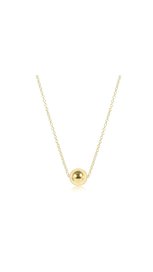 16'' NECKLACE 8MM GOLD
