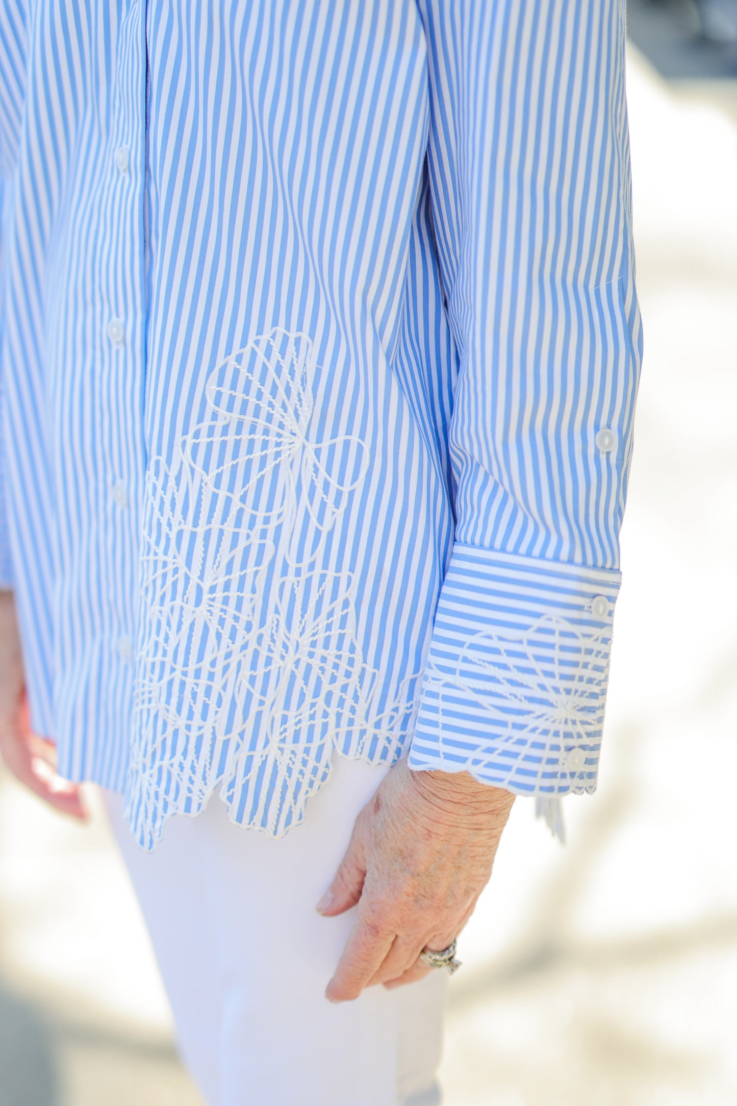 EDEN BLUE STRIPE TOP