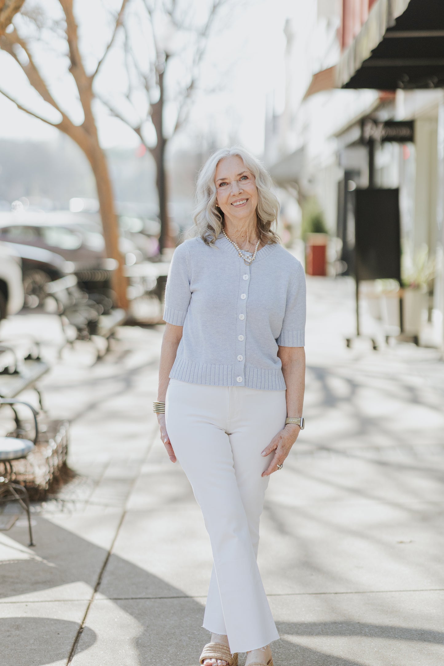 LILLA P ELBOW SLEEVE CARDIGAN