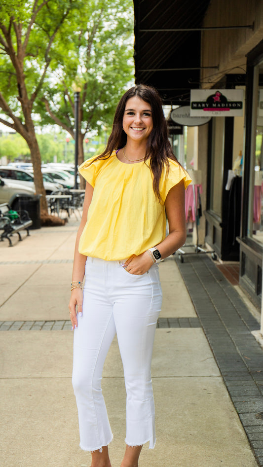 CINCHED PLEAT TOP