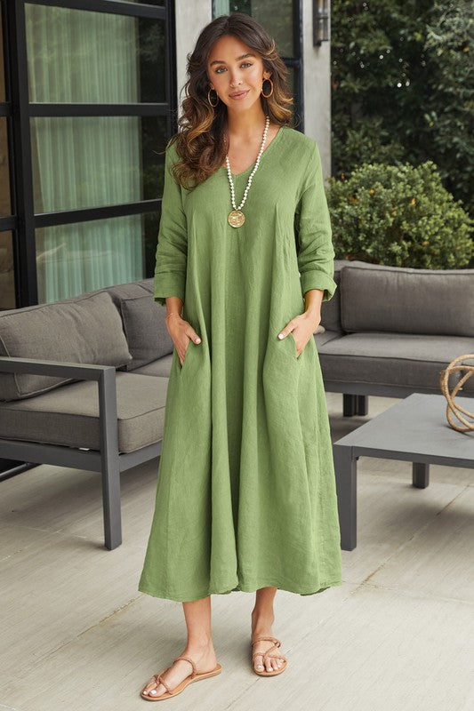 LILLY PAD LINEN MAXI