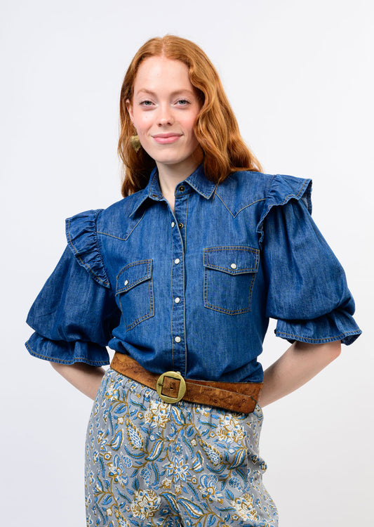 ANNIE INDIGO TOP
