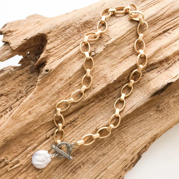 OVAL ROLO 2-TONE NECKLACE