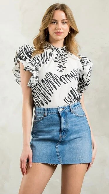 ZIGGY FLUTTER TOP