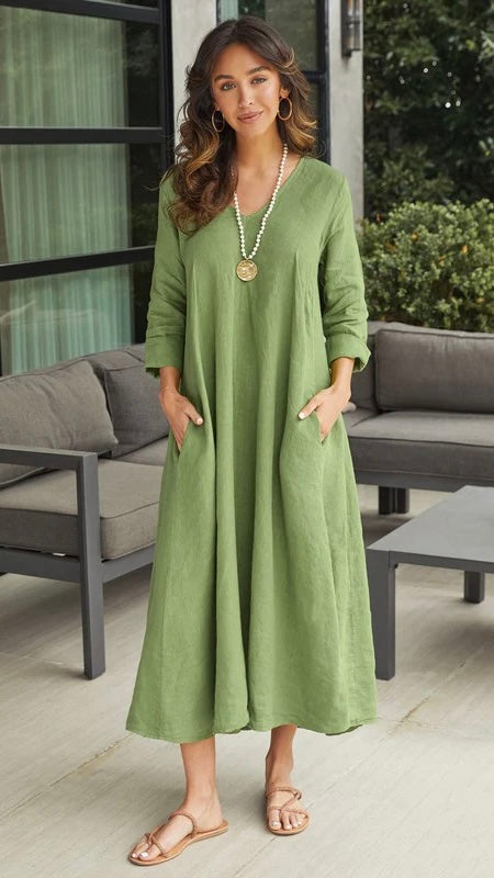 LILLY PAD LINEN MAXI