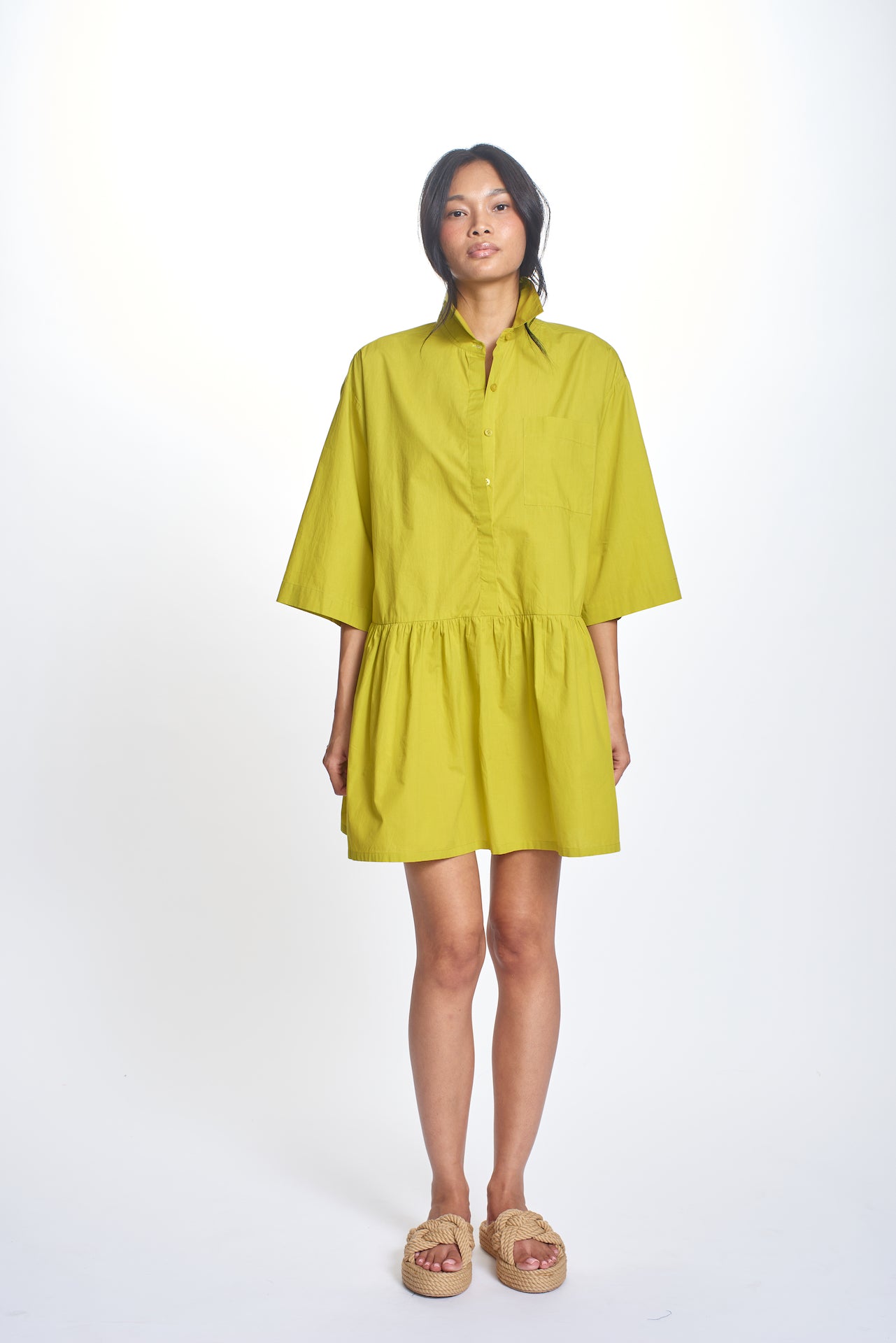 GREEN POINT SHIRT DRESS