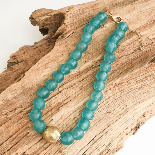 BRASS BALL NECKLACE