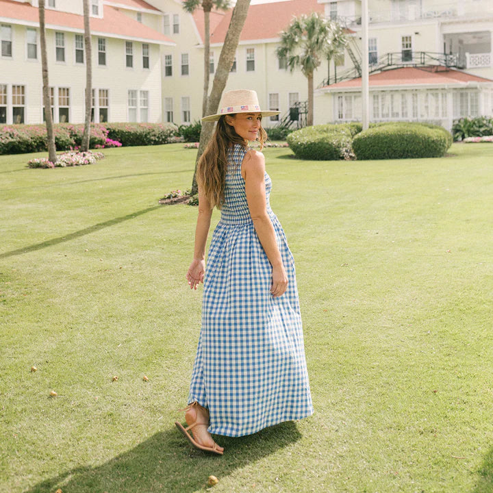 BLUE BAY GINGHAM MARINE DRESS