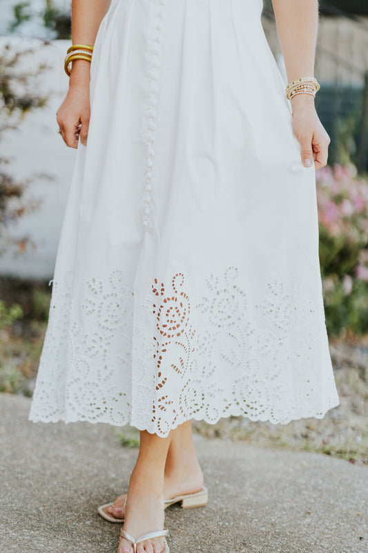 EMRICK DRESS IN WHITE