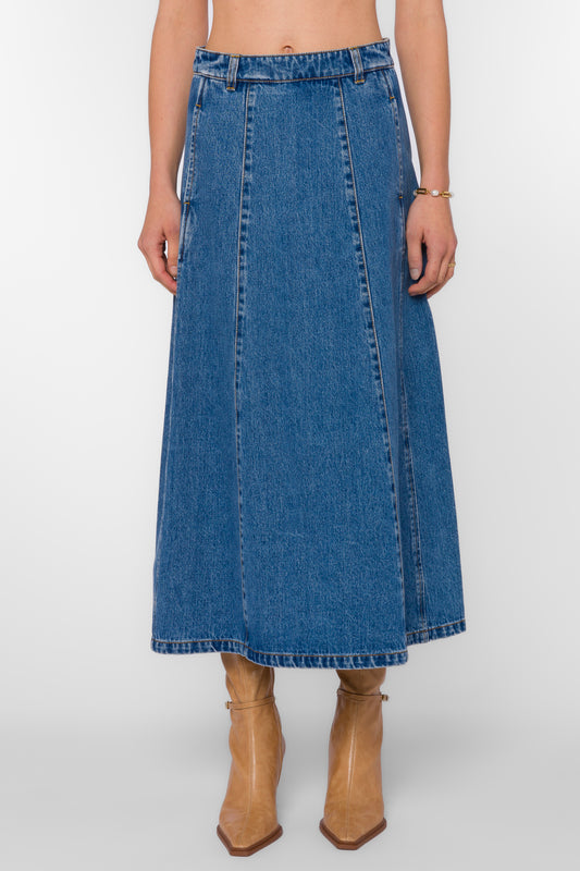 DENIM CIRCLE SKIRT