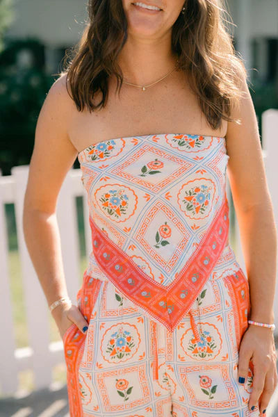 PERENNIAL BLOOM LUNA SCARF TOP
