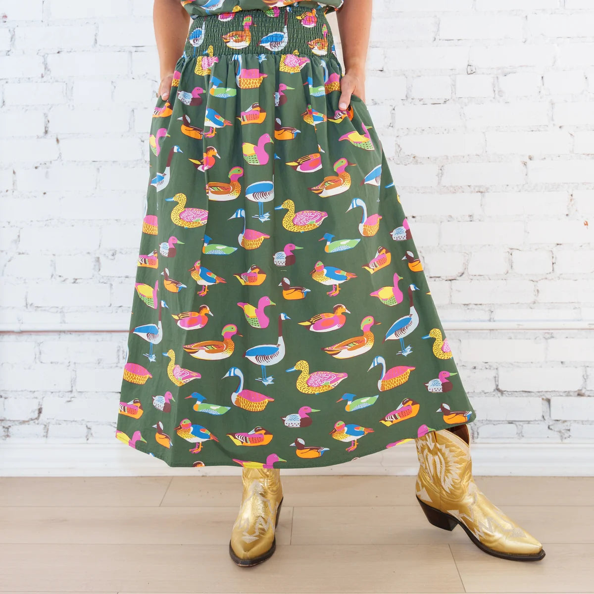 SUTTON SKIRT OLIVE DUCK