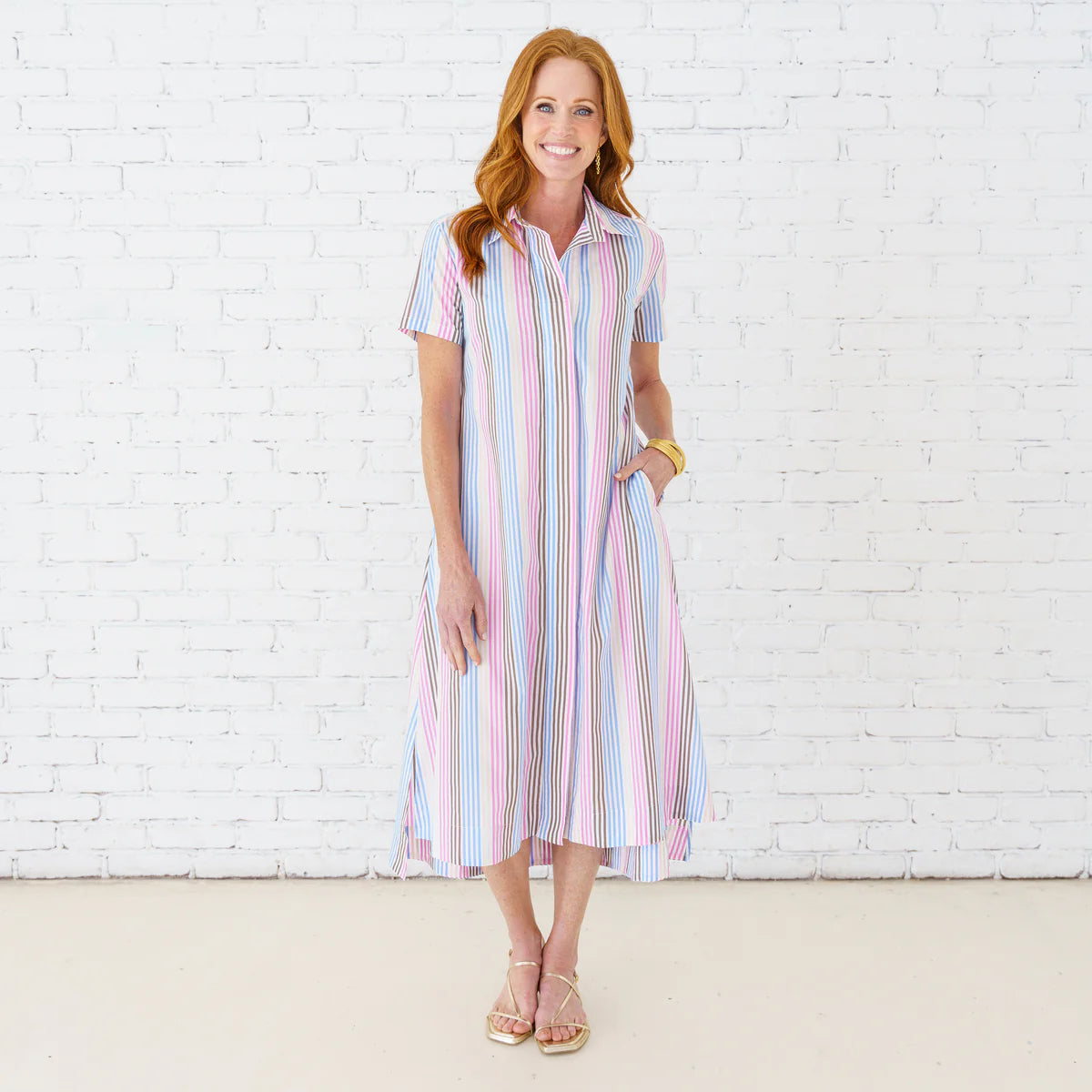 SPRITZY MILLIE STRIPE DRESS