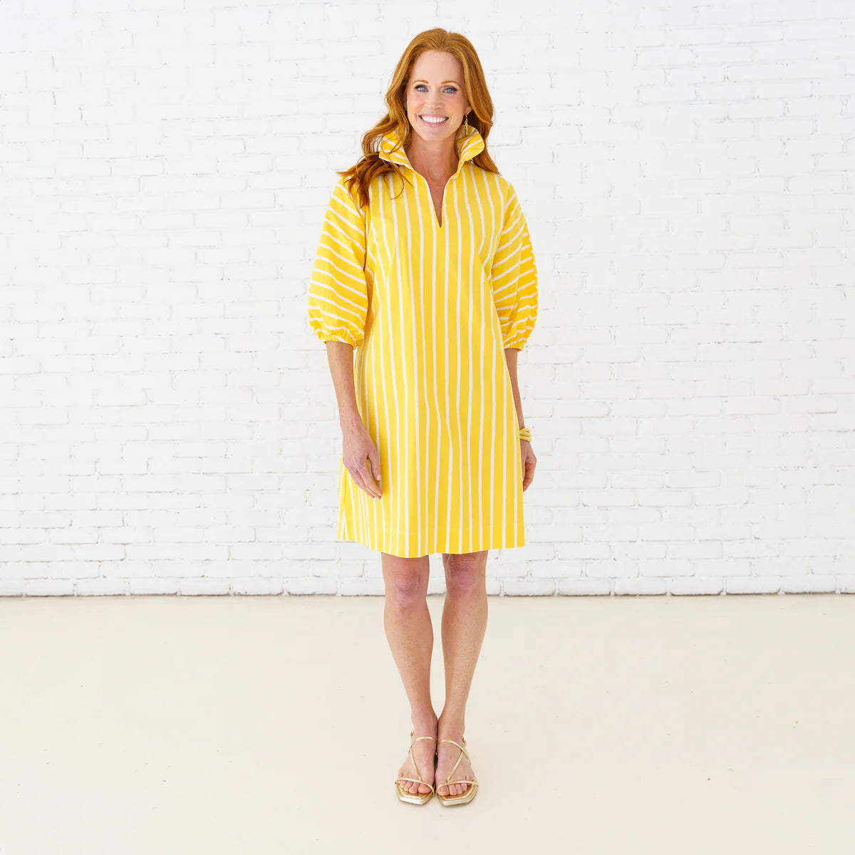YELLOW STRIPE SLOANE DRESS