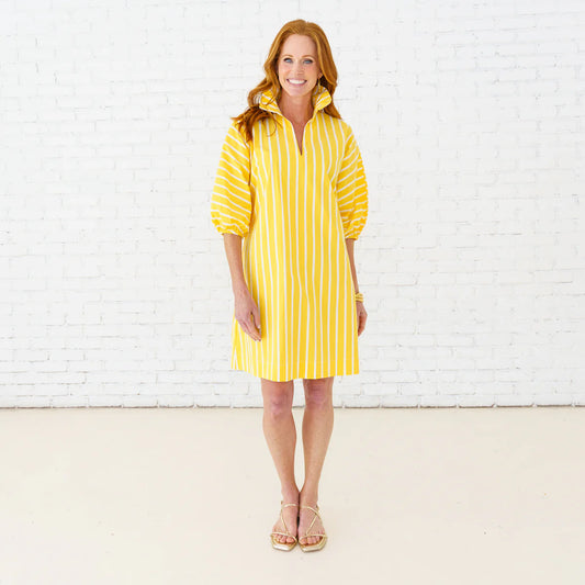 YELLOW STRIPE SLOANE DRESS