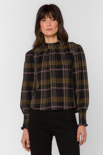 ARLENE MOCK PLAID TOP