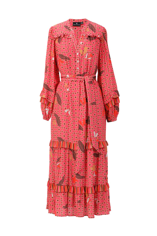 ADELE DRESS IN BEATROOT