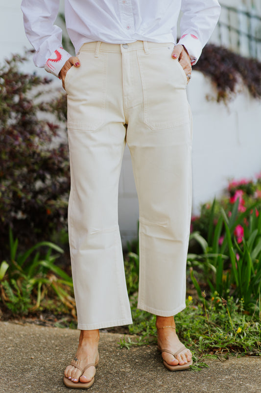 BILLIE CREAM JOGGER DENIM