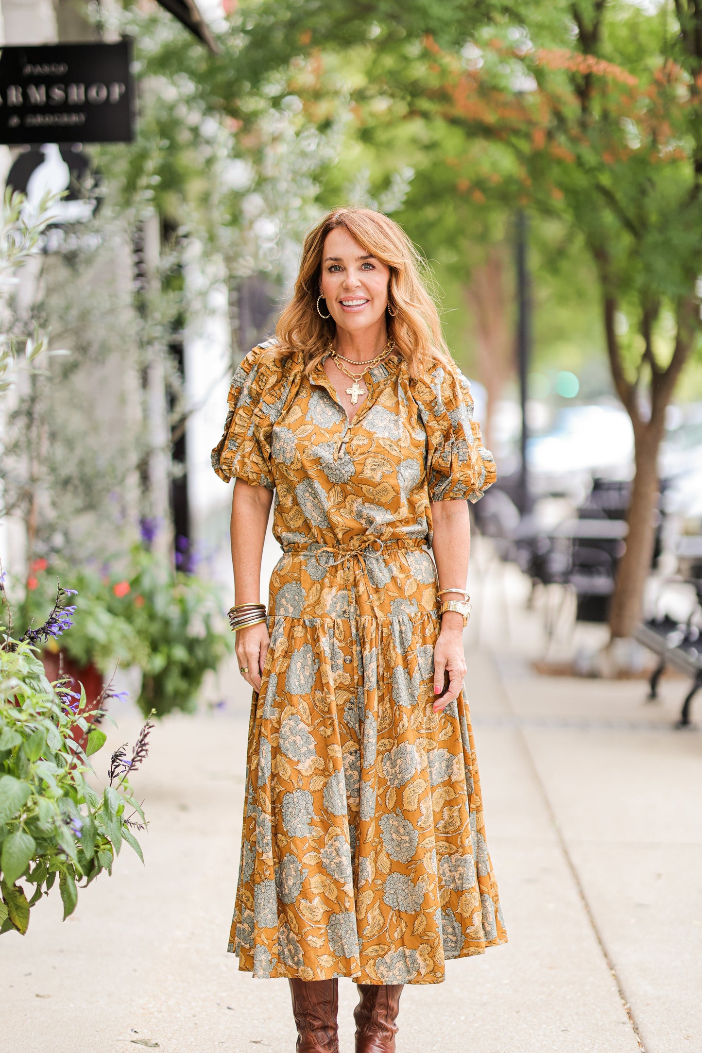 HYDRANGA BUTTON SKIRT
