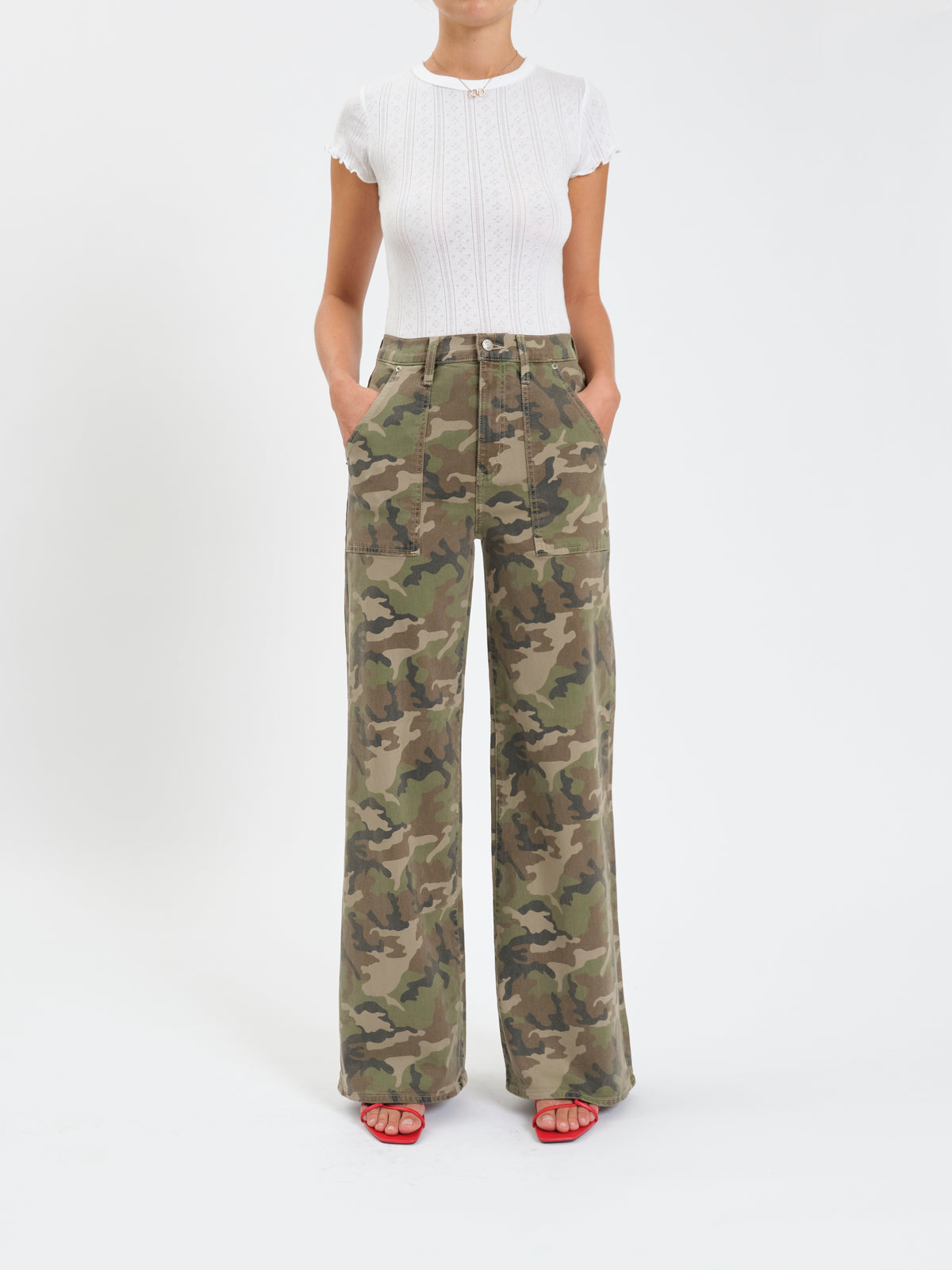 HIDEAWAY PATCHPOCKET WIDE LEG